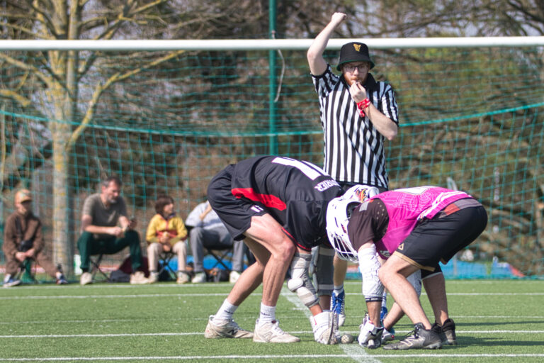 Photo 3 du week-end 4 de l'AFL 2025-2026 avec l'équipe masculine 1 face à l'équipe ASPTT Orléans Dragons